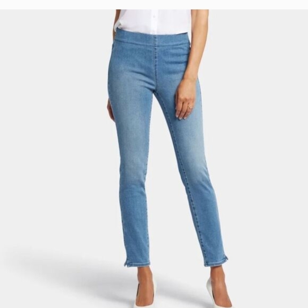NYDJ Pull-On Skinny Ankle Jean Medium Wash Comfort Stretch NWT Sz 10